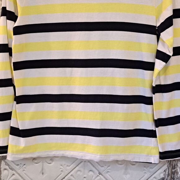 TOMMY HILFIGER COASTAL GRANDMA STRIPPED CREW NECKLINE LONG SLEEVE TOP SZ S/P - Picture 10 of 16